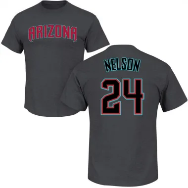 Charcoal Men's Kyle Nelson Arizona Diamondbacks Roster T-Shirt -