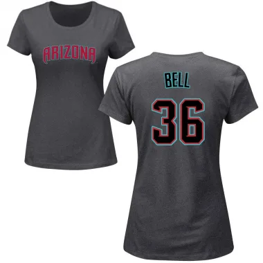 Charcoal Women's Josh Bell Arizona Diamondbacks Roster T-Shirt -